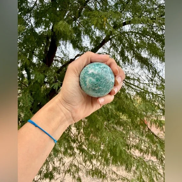 Amazonite orb from Madagascar - Picture 4 of 5